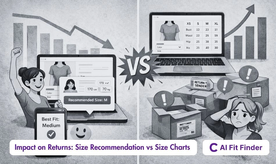Impact on Returns: Size Recommendation vs Size Charts