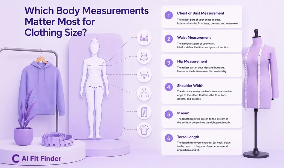 Which Body Measurements Matter Most for Clothing Size?